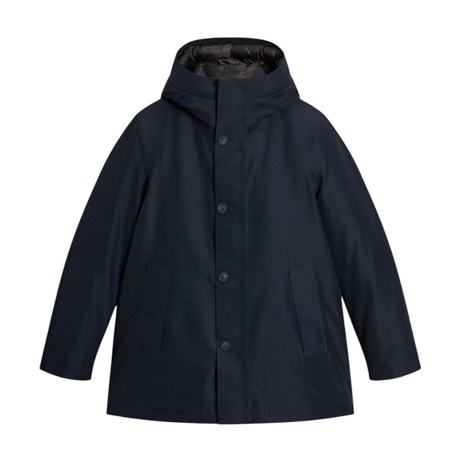 Parka impermeabile in tessuto a due strati riciclato Gore Tex da uomo Woolrich | CFWOOU09713989